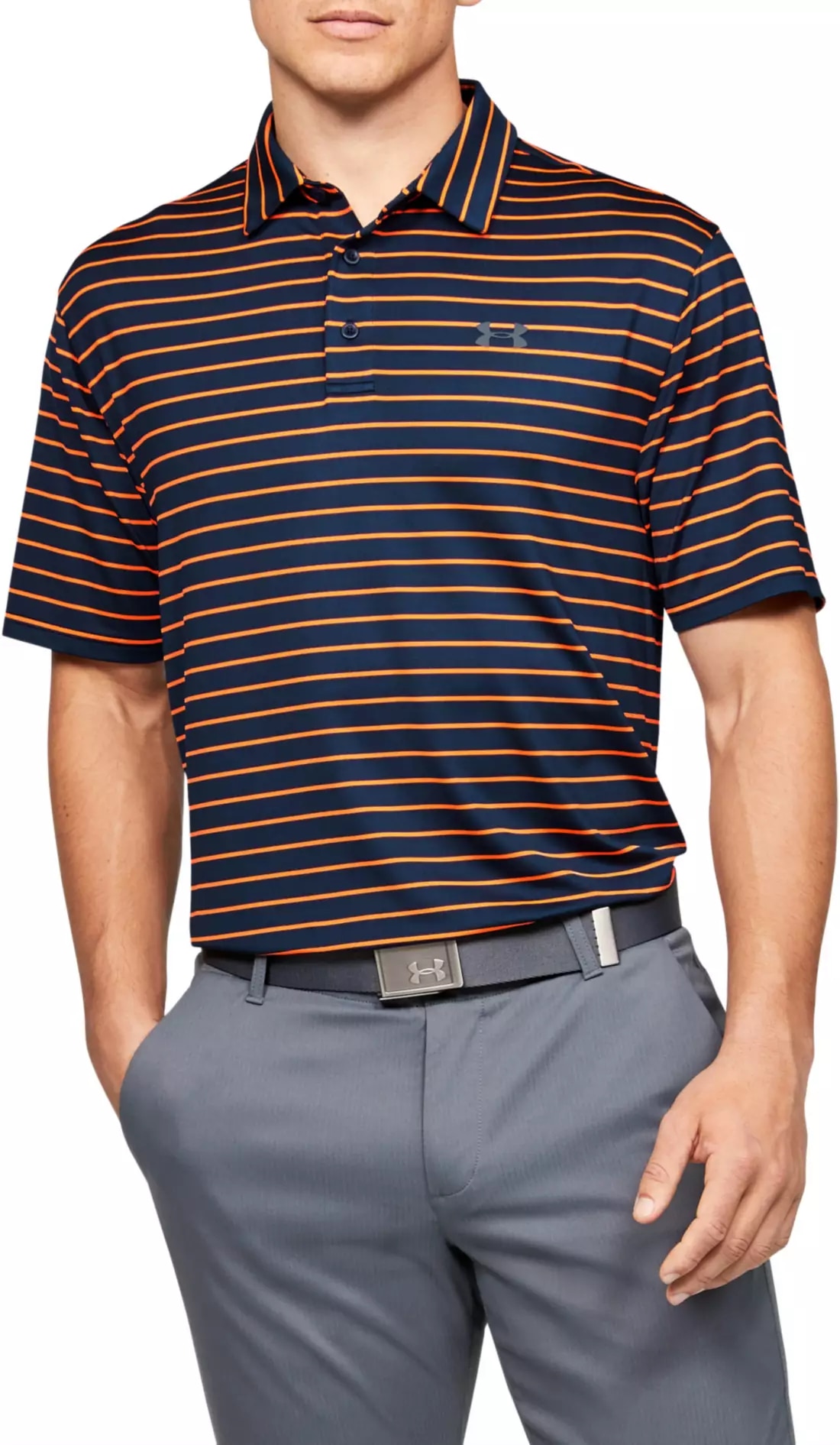 under armour striped golf shirts